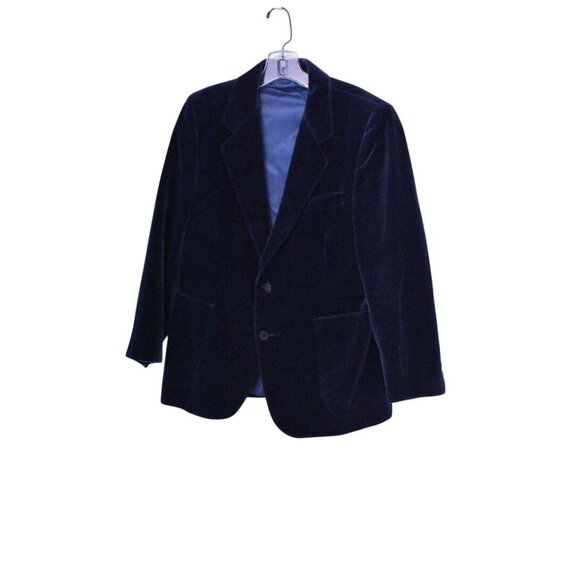 Vintage Men's Zachary Dark Blue Velvet Blazer M